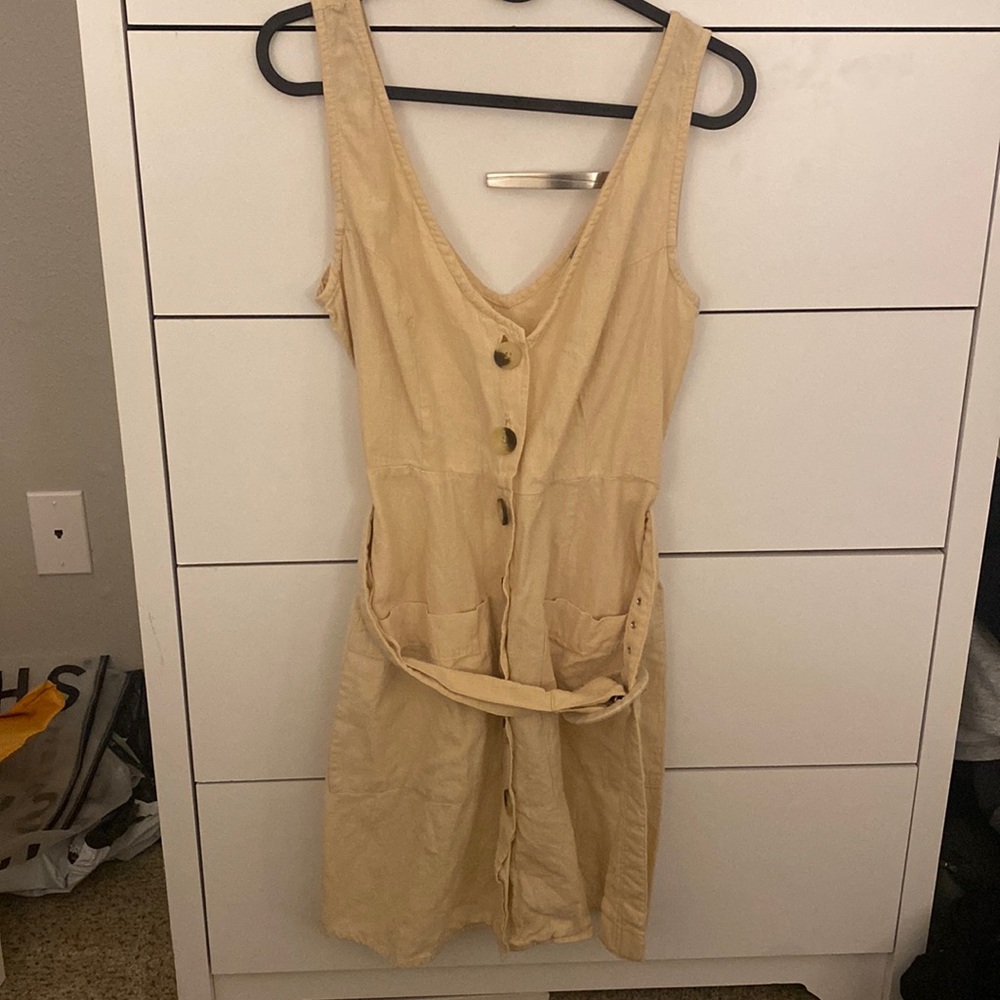 Cream Linen Dress ASOS